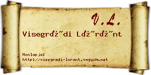 Visegrádi Lóránt névjegykártya